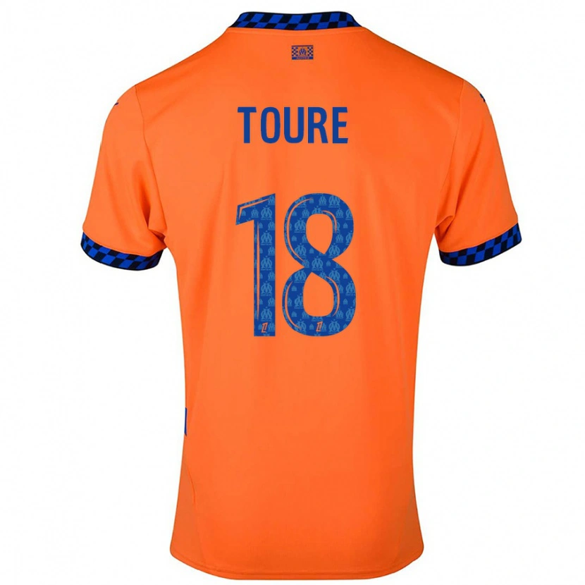 Danxen Kid Isaak Toure #18 Orange Dark Blue Third Jersey 2024/25 T-Shirt