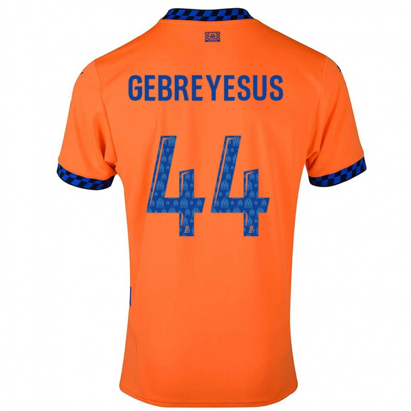 Danxen Kid Esey Gebreyesus #44 Orange Dark Blue Third Jersey 2024/25 T-Shirt