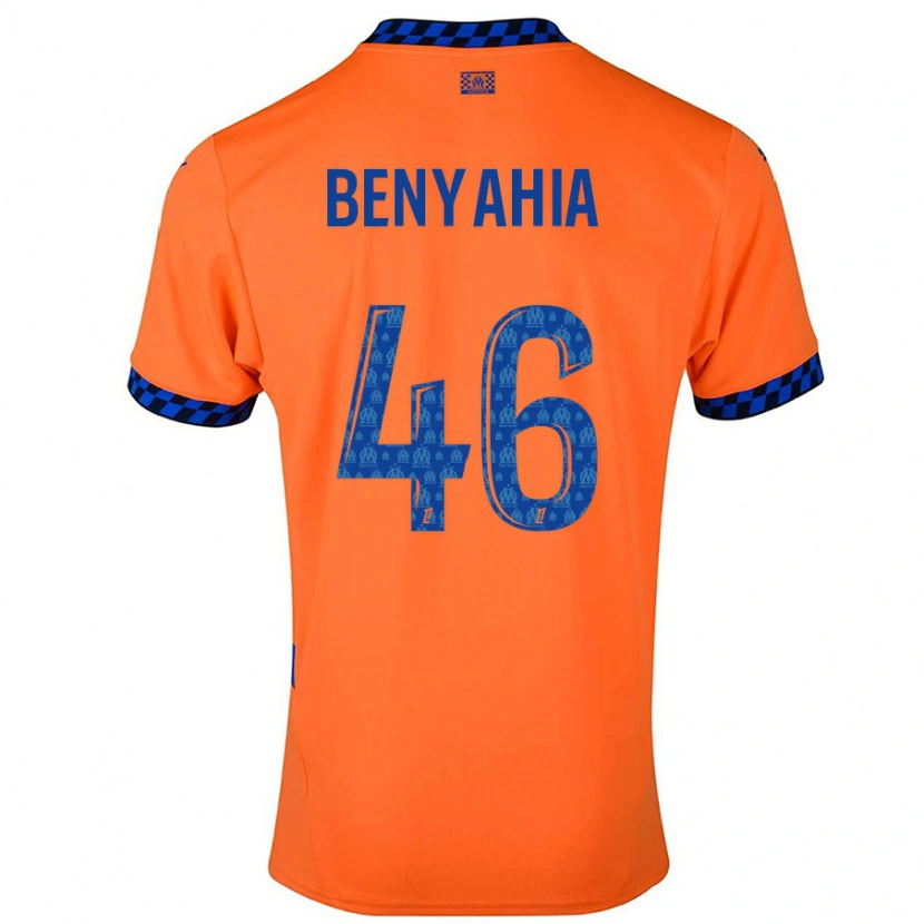 Danxen Kid Aylan Benyahia-Tani #46 Orange Dark Blue Third Jersey 2024/25 T-Shirt