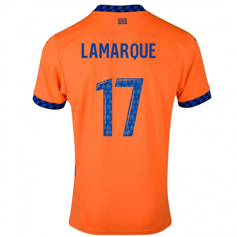 Danxen Kid Alais Lamarque #17 Orange Dark Blue Third Jersey 2024/25 T-Shirt