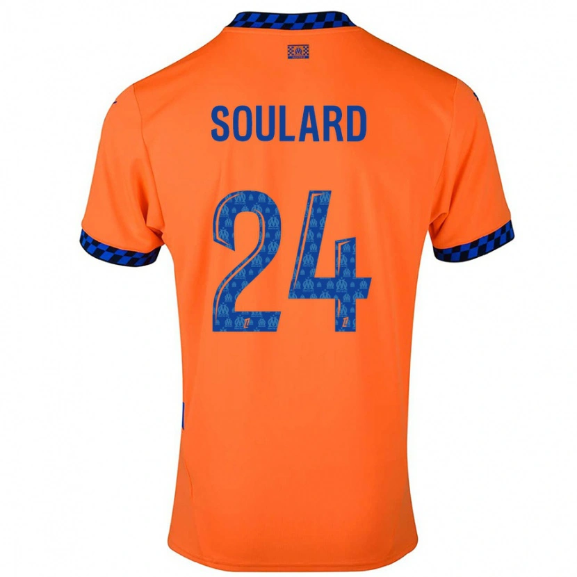 Danxen Kid Amandine Soulard #24 Orange Dark Blue Third Jersey 2024/25 T-Shirt