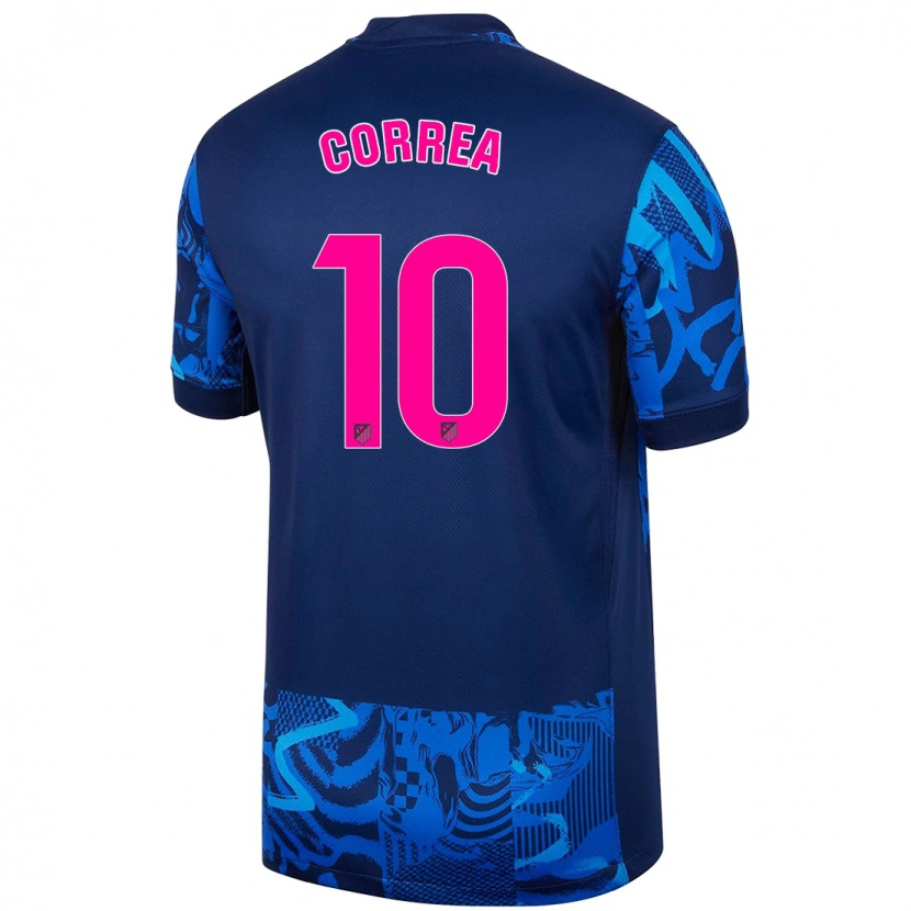 Danxen Kid Ángel Correa #10 Royal Blue Third Jersey 2024/25 T-Shirt