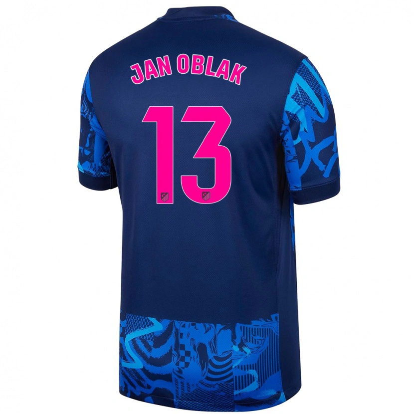 Danxen Kid Jan Oblak #13 Royal Blue Third Jersey 2024/25 T-Shirt