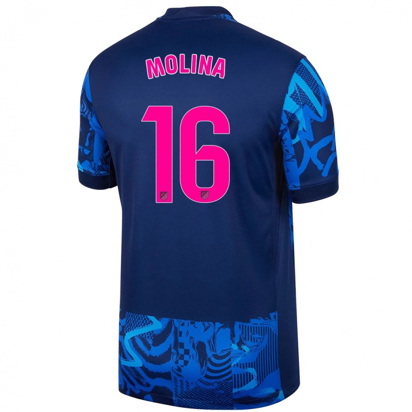 Danxen Kid Nahuel Molina #16 Royal Blue Third Jersey 2024/25 T-Shirt