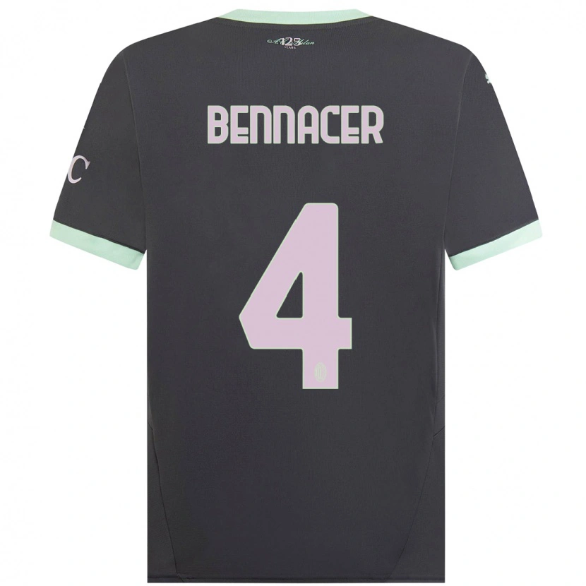 Danxen Kid Ismaël Bennacer #4 Grey Third Jersey 2024/25 T-Shirt