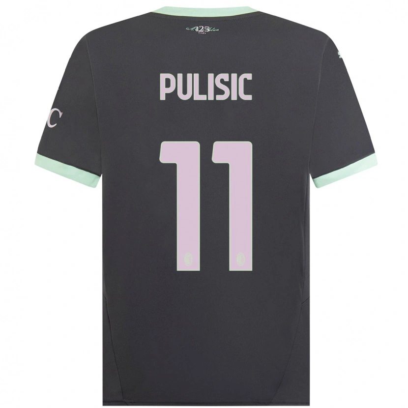 Danxen Kid Christian Pulisic #11 Grey Third Jersey 2024/25 T-Shirt