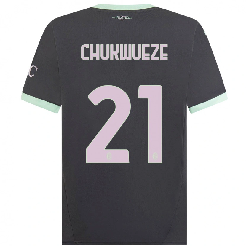 Danxen Kid Samuel Chukwueze #21 Grey Third Jersey 2024/25 T-Shirt