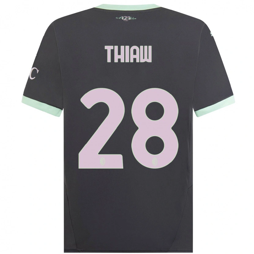 Danxen Kid Malick Thiaw #28 Grey Third Jersey 2024/25 T-Shirt