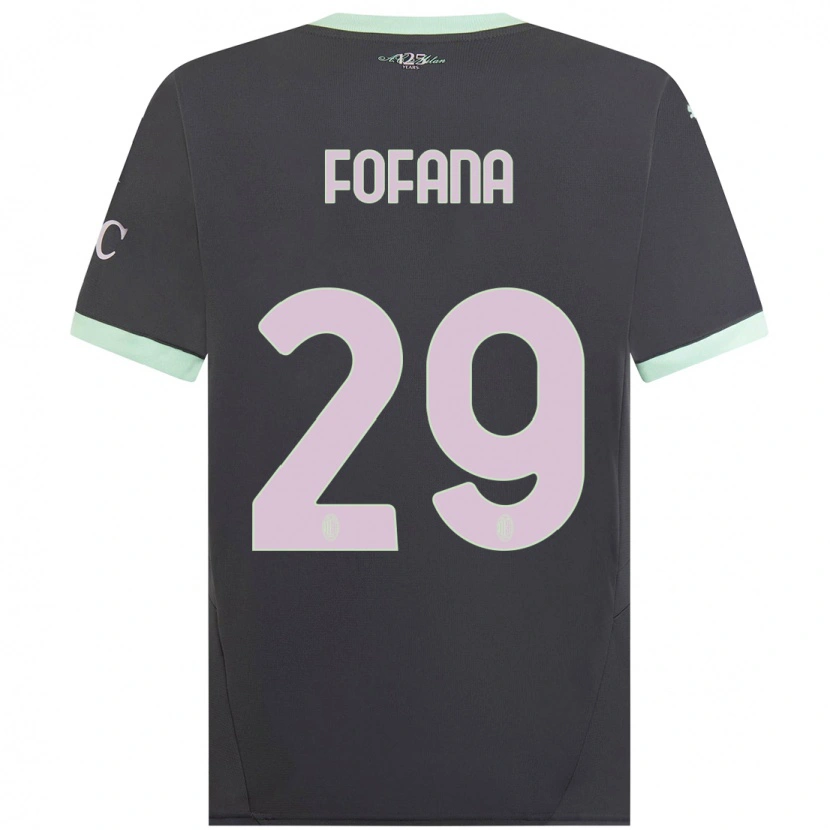 Danxen Kid Youssouf Fofana #29 Grey Third Jersey 2024/25 T-Shirt