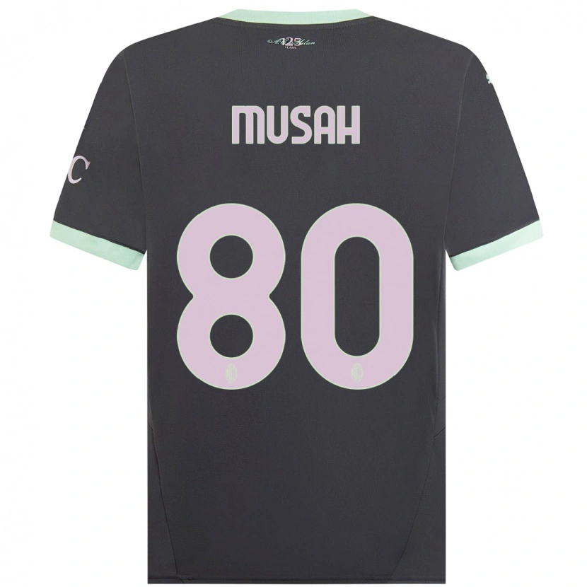 Danxen Kid Yunus Musah #80 Grey Third Jersey 2024/25 T-Shirt