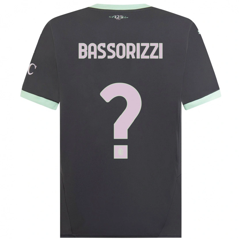 Danxen Kid Carlo Bassorizzi #0 Grey Third Jersey 2024/25 T-Shirt