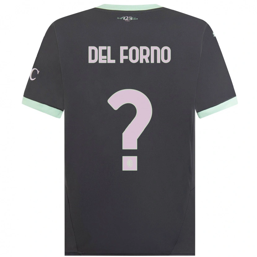 Danxen Kid Luca Del Forno #0 Grey Third Jersey 2024/25 T-Shirt