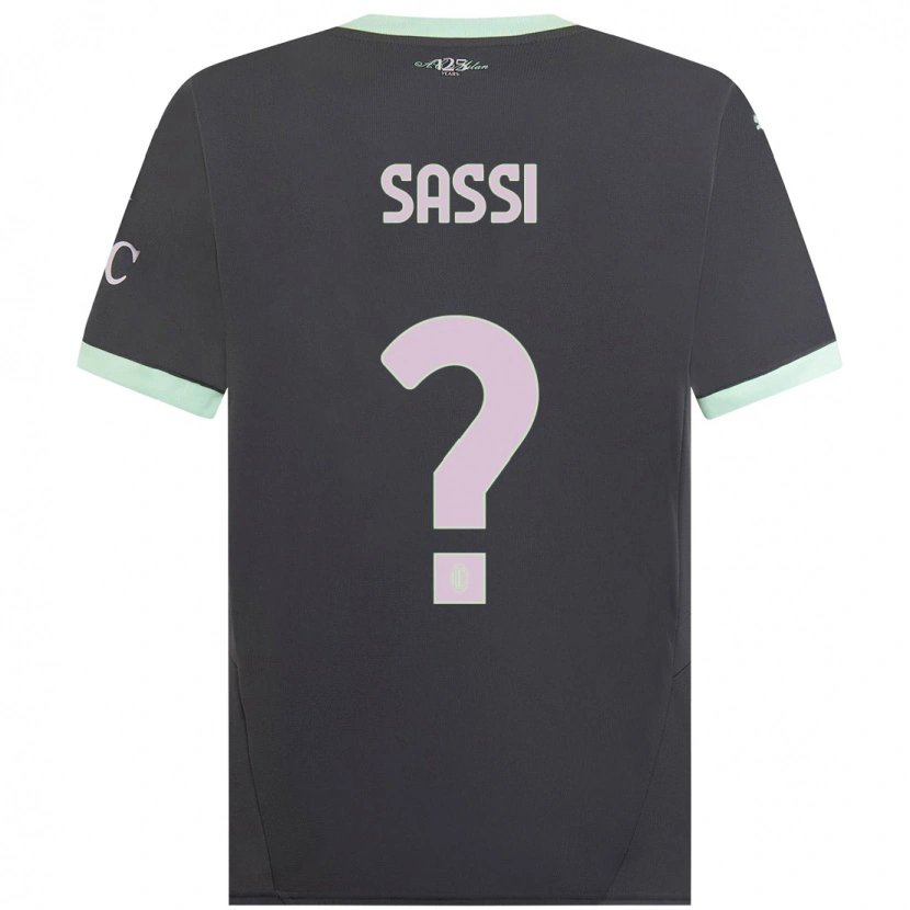 Danxen Kid Simone Sassi #0 Grey Third Jersey 2024/25 T-Shirt