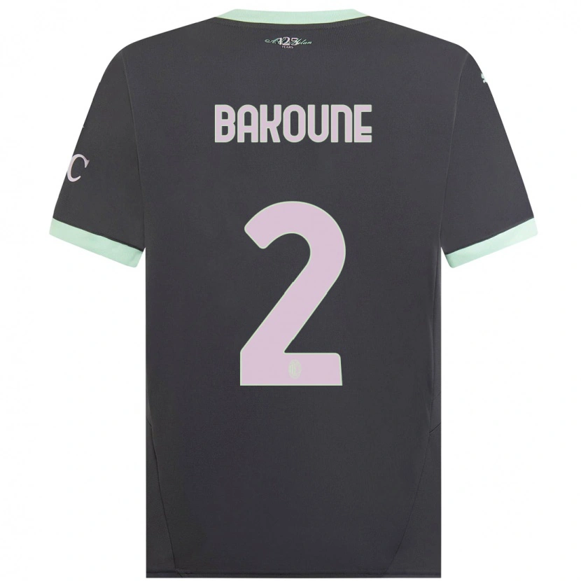 Danxen Kid Adam Bakoune #2 Grey Third Jersey 2024/25 T-Shirt