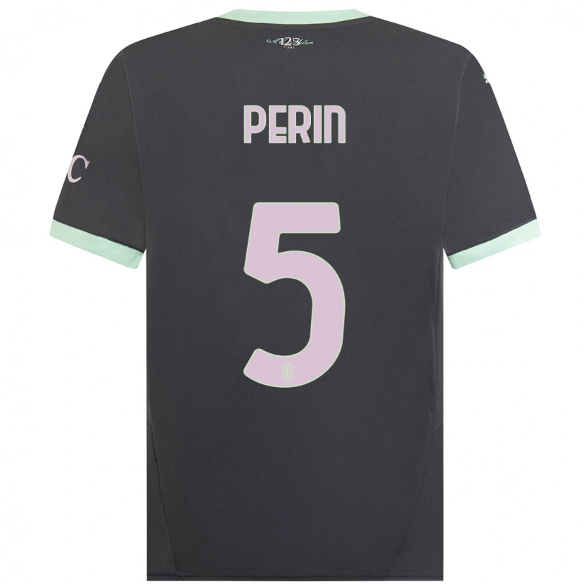 Danxen Kid Ernesto Perin #5 Grey Third Jersey 2024/25 T-Shirt