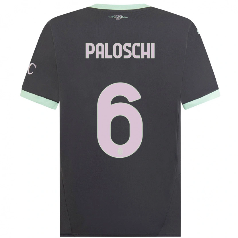 Danxen Kid Dorian Paloschi #6 Grey Third Jersey 2024/25 T-Shirt