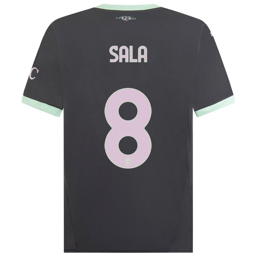 Danxen Kid Emanuele Sala #8 Grey Third Jersey 2024/25 T-Shirt