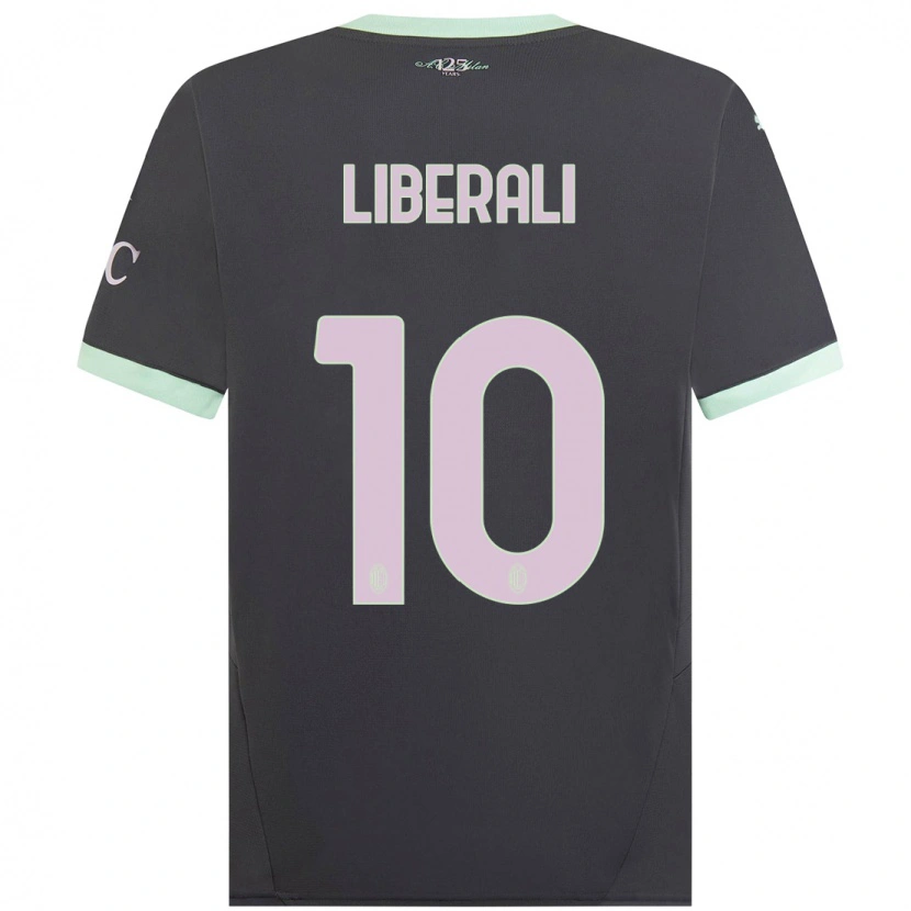 Danxen Kid Mattia Liberali #10 Grey Third Jersey 2024/25 T-Shirt