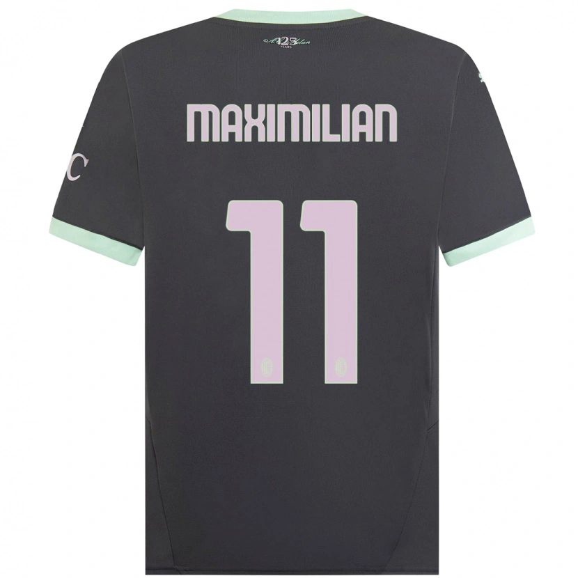 Danxen Kid Maximilian Ibrahimović #11 Grey Third Jersey 2024/25 T-Shirt