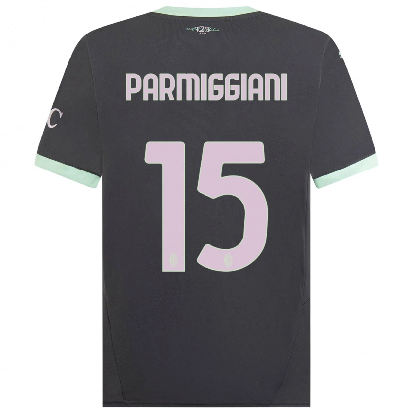 Danxen Kid Pietro Parmiggiani #15 Grey Third Jersey 2024/25 T-Shirt