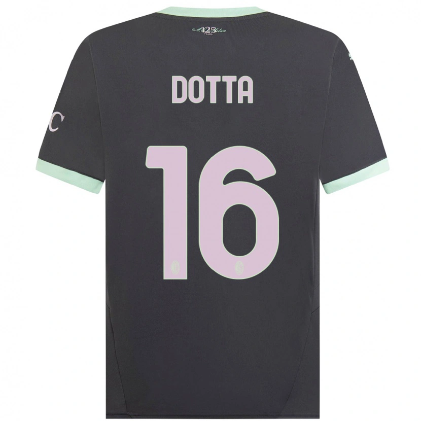 Danxen Kid Cristiano Dotta #16 Grey Third Jersey 2024/25 T-Shirt