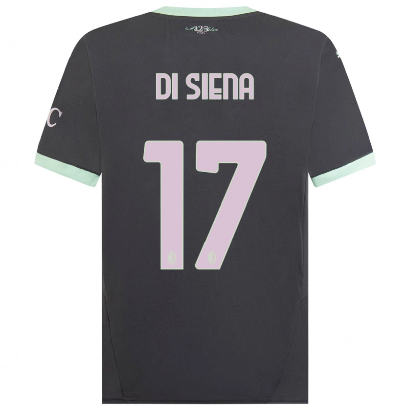 Danxen Kid Andrea Di Siena #17 Grey Third Jersey 2024/25 T-Shirt