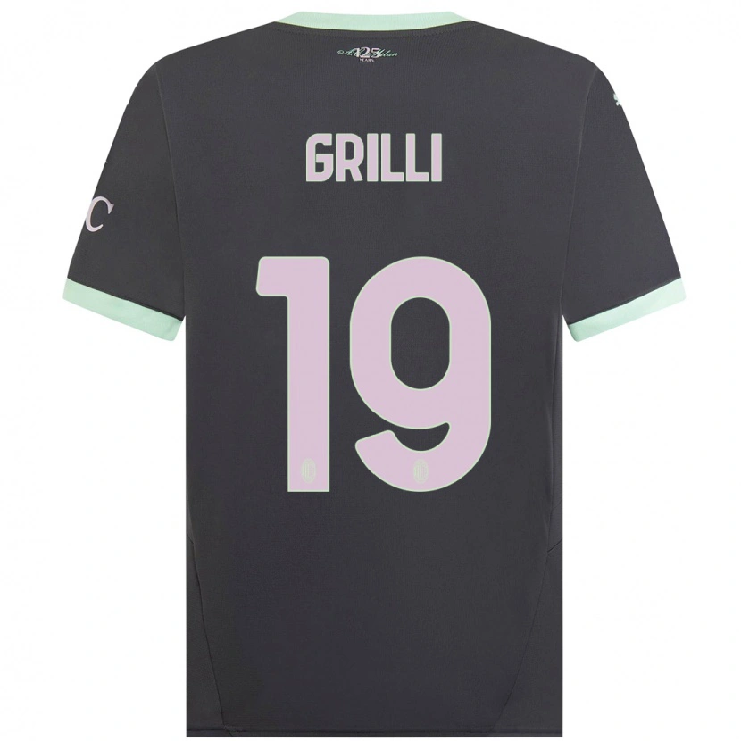 Danxen Kid Lorenzo Grilli #19 Grey Third Jersey 2024/25 T-Shirt