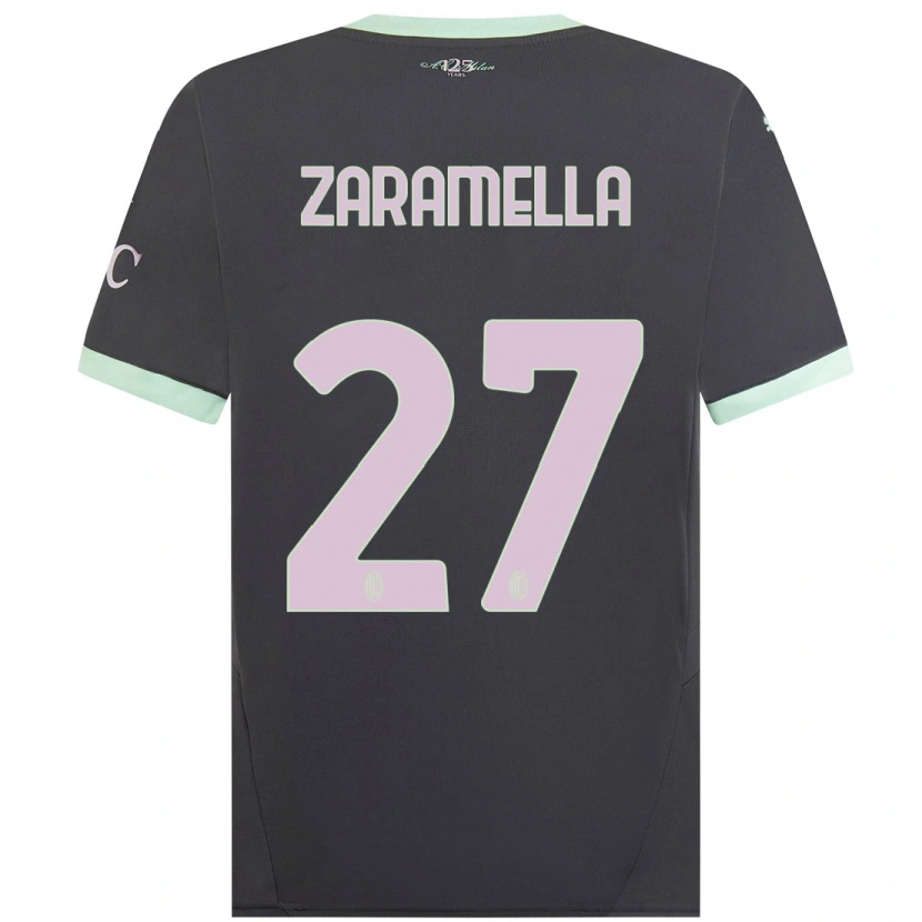 Danxen Kid Mattia Zaramella #27 Grey Third Jersey 2024/25 T-Shirt