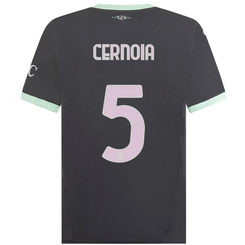 Danxen Kid Valentina Cernoia #5 Grey Third Jersey 2024/25 T-Shirt