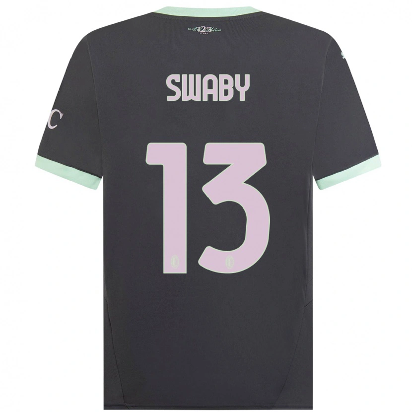 Danxen Kid Allyson Swaby #13 Grey Third Jersey 2024/25 T-Shirt