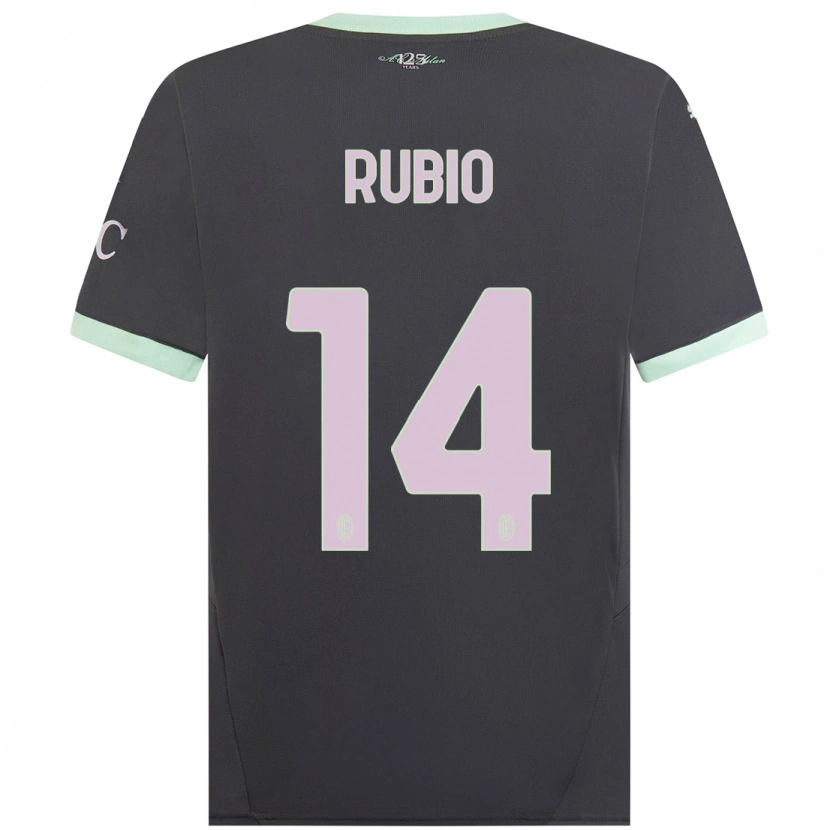 Danxen Kid Silvia Rubio #14 Grey Third Jersey 2024/25 T-Shirt