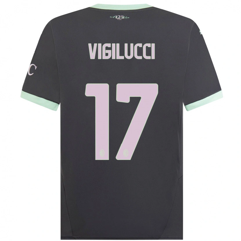 Danxen Kid Valery Vigilucci #17 Grey Third Jersey 2024/25 T-Shirt