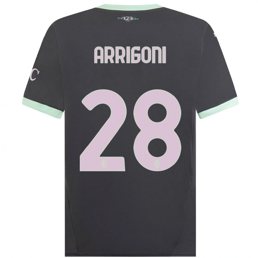 Danxen Kid Giorgia Arrigoni #28 Grey Third Jersey 2024/25 T-Shirt