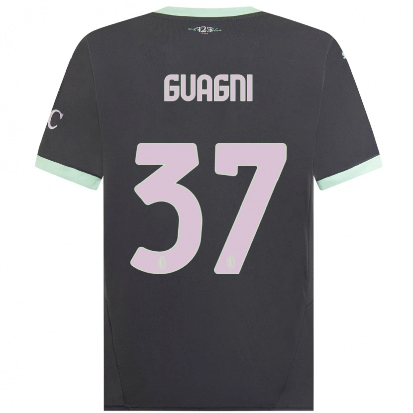 Danxen Kid Alia Guagni #37 Grey Third Jersey 2024/25 T-Shirt