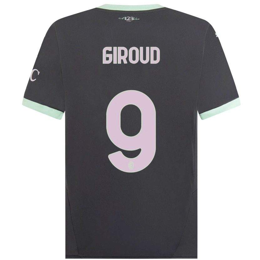 Danxen Kid Olivier Giroud #9 Grey Third Jersey 2024/25 T-Shirt