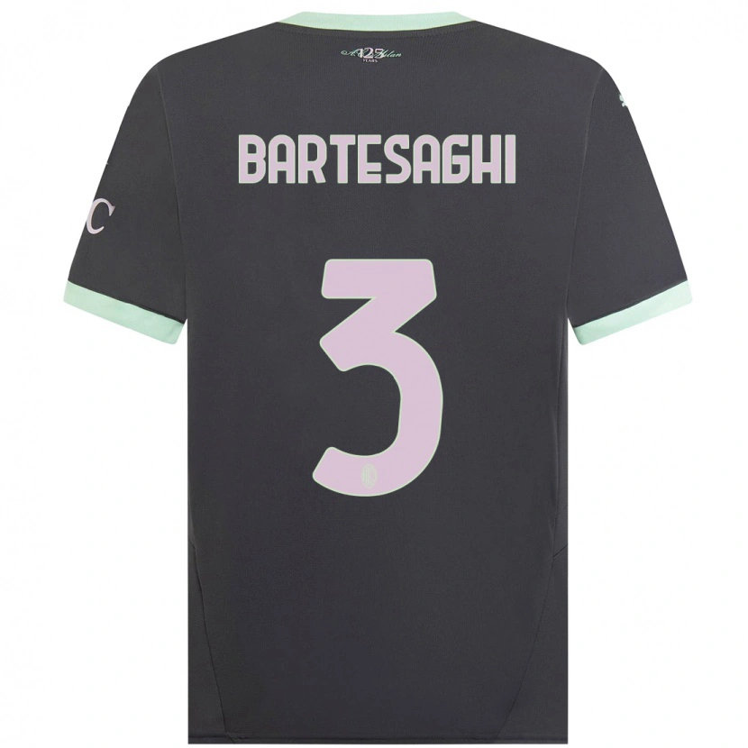 Danxen Kid Davide Bartesaghi #3 Grey Third Jersey 2024/25 T-Shirt