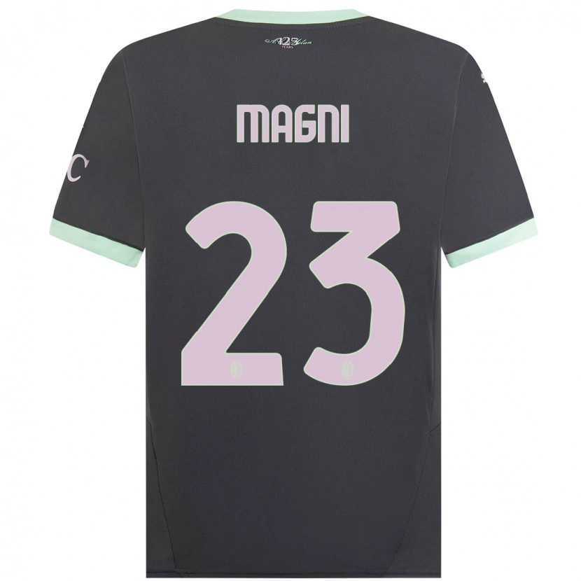 Danxen Kid Vittorio Magni #23 Grey Third Jersey 2024/25 T-Shirt