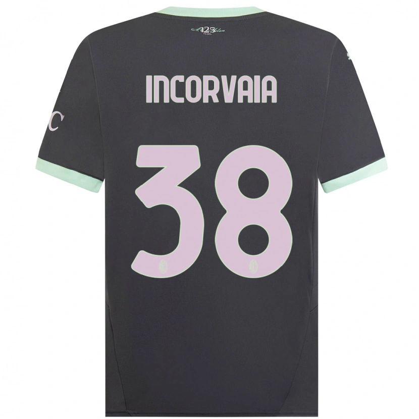 Danxen Kid Giovanni Incorvaia #38 Grey Third Jersey 2024/25 T-Shirt