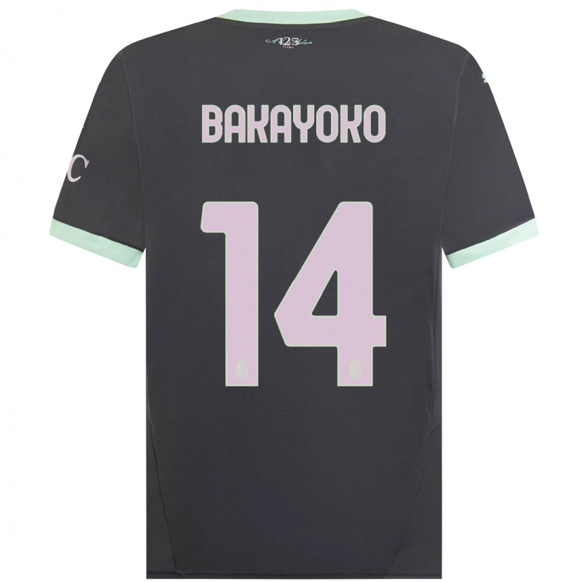 Danxen Kid Tiemoue Bakayoko #14 Grey Third Jersey 2024/25 T-Shirt