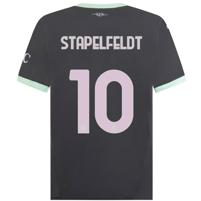 Danxen Kid Nina Stapelfeldt #10 Grey Third Jersey 2024/25 T-Shirt