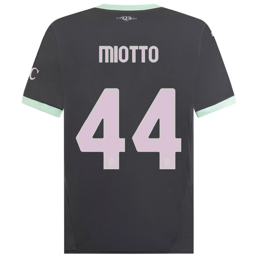 Danxen Kid Giorgia Miotto #44 Grey Third Jersey 2024/25 T-Shirt