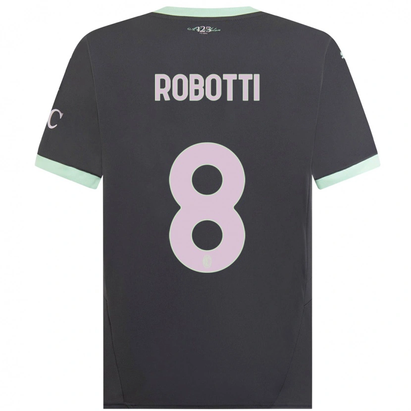 Danxen Kid Giovanni Robotti #8 Grey Third Jersey 2024/25 T-Shirt