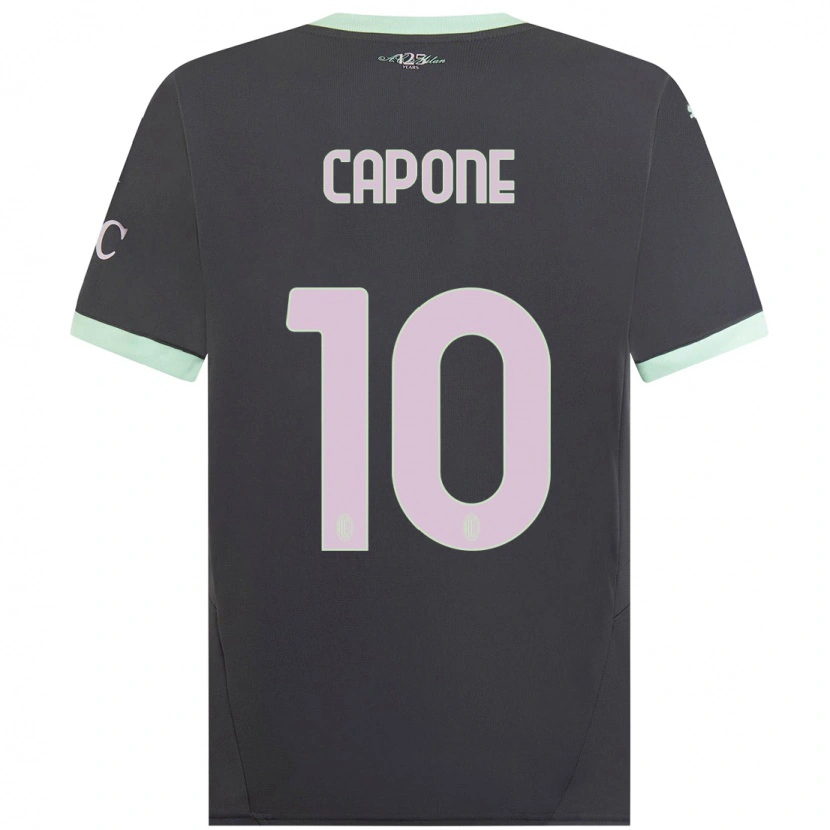 Danxen Kid Andrea Capone #10 Grey Third Jersey 2024/25 T-Shirt