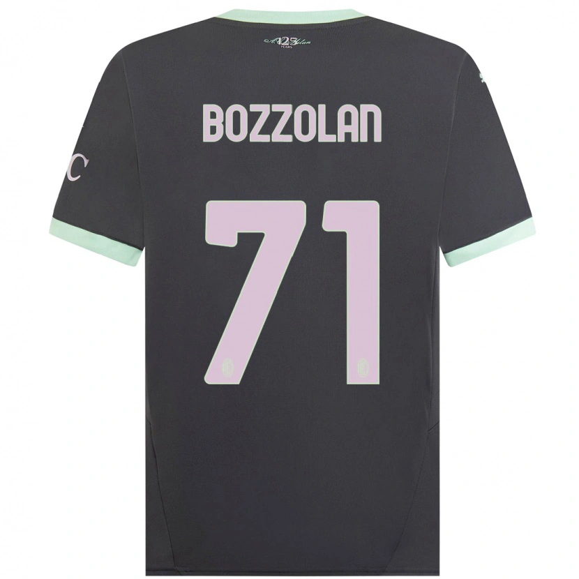 Danxen Kid Andrea Bozzolan #71 Grey Third Jersey 2024/25 T-Shirt