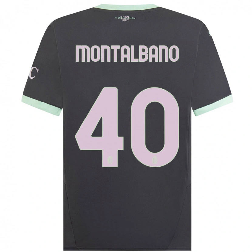 Danxen Kid Nicolo Montalbano #40 Grey Third Jersey 2024/25 T-Shirt