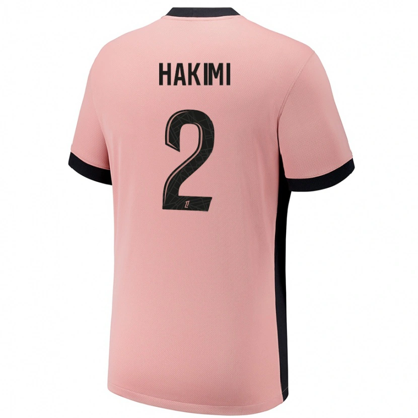 Danxen Kid Achraf Hakimi #2 Rust Pink Third Jersey 2024/25 T-Shirt