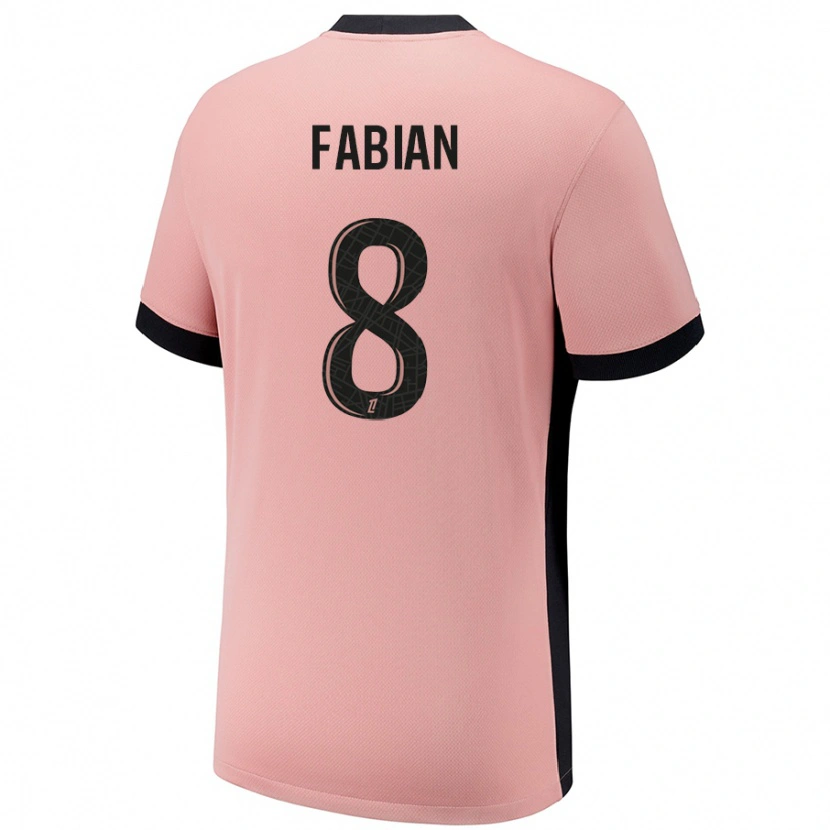 Danxen Kid Fabián Ruiz #8 Rust Pink Third Jersey 2024/25 T-Shirt