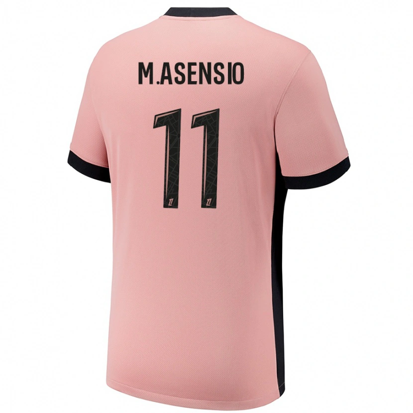 Danxen Kid Marco Asensio #11 Rust Pink Third Jersey 2024/25 T-Shirt