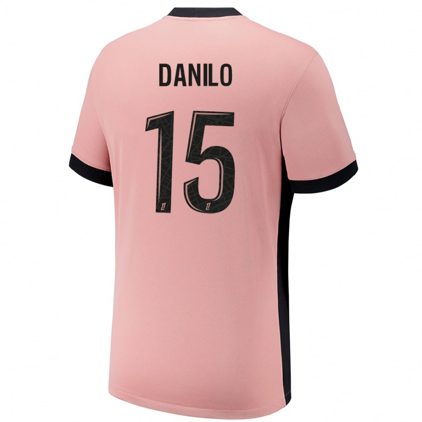 Danxen Kid Danilo Pereira #15 Rust Pink Third Jersey 2024/25 T-Shirt