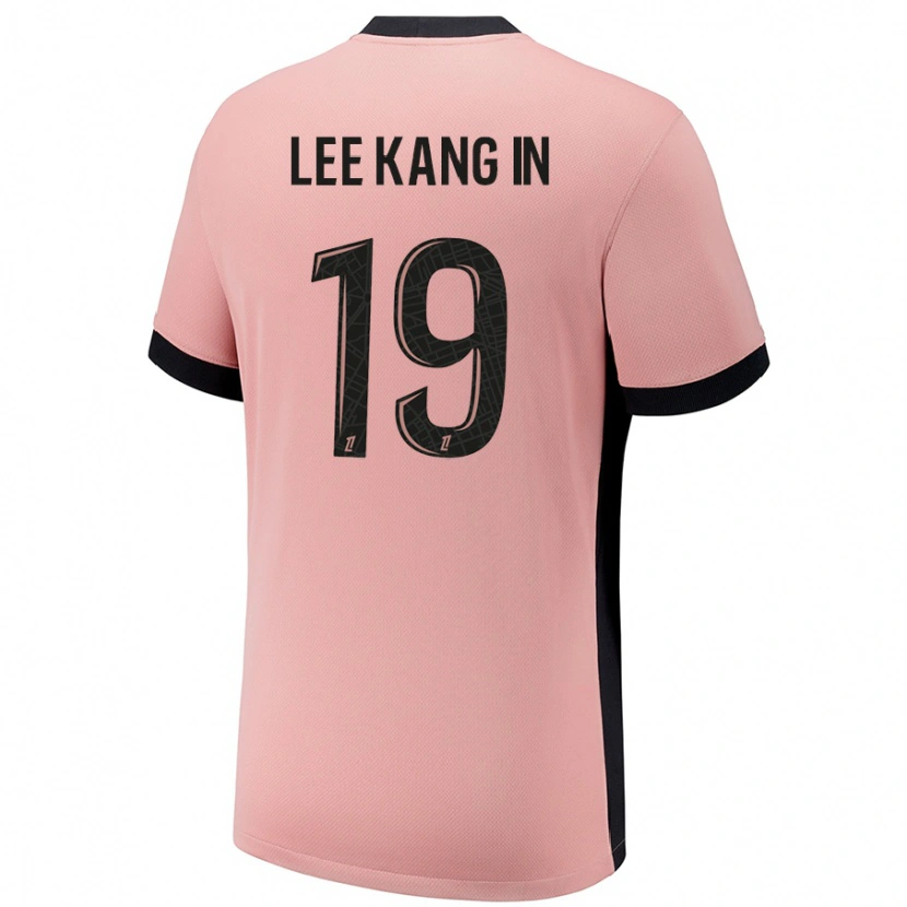 Danxen Kid Kang-In Lee #19 Rust Pink Third Jersey 2024/25 T-Shirt